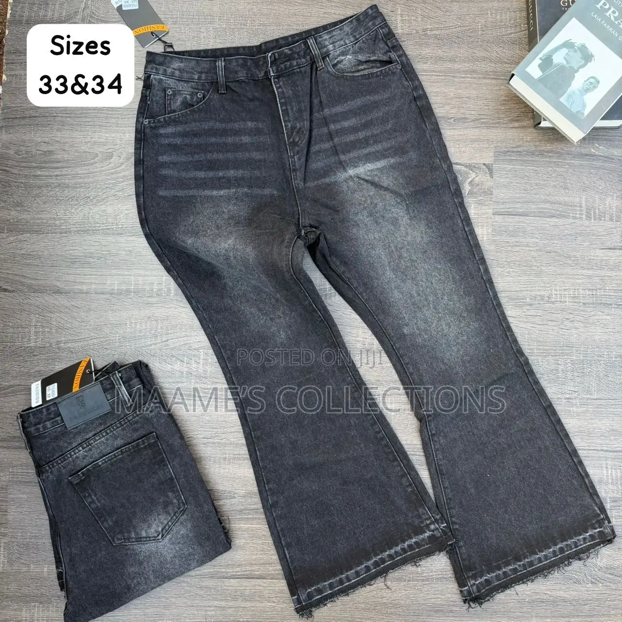 Denim Flare Baggy Jeans (Sizes 31- 38)