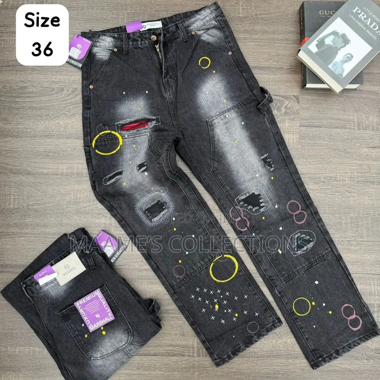 Denim Flare Baggy Jeans (Sizes 31- 38)