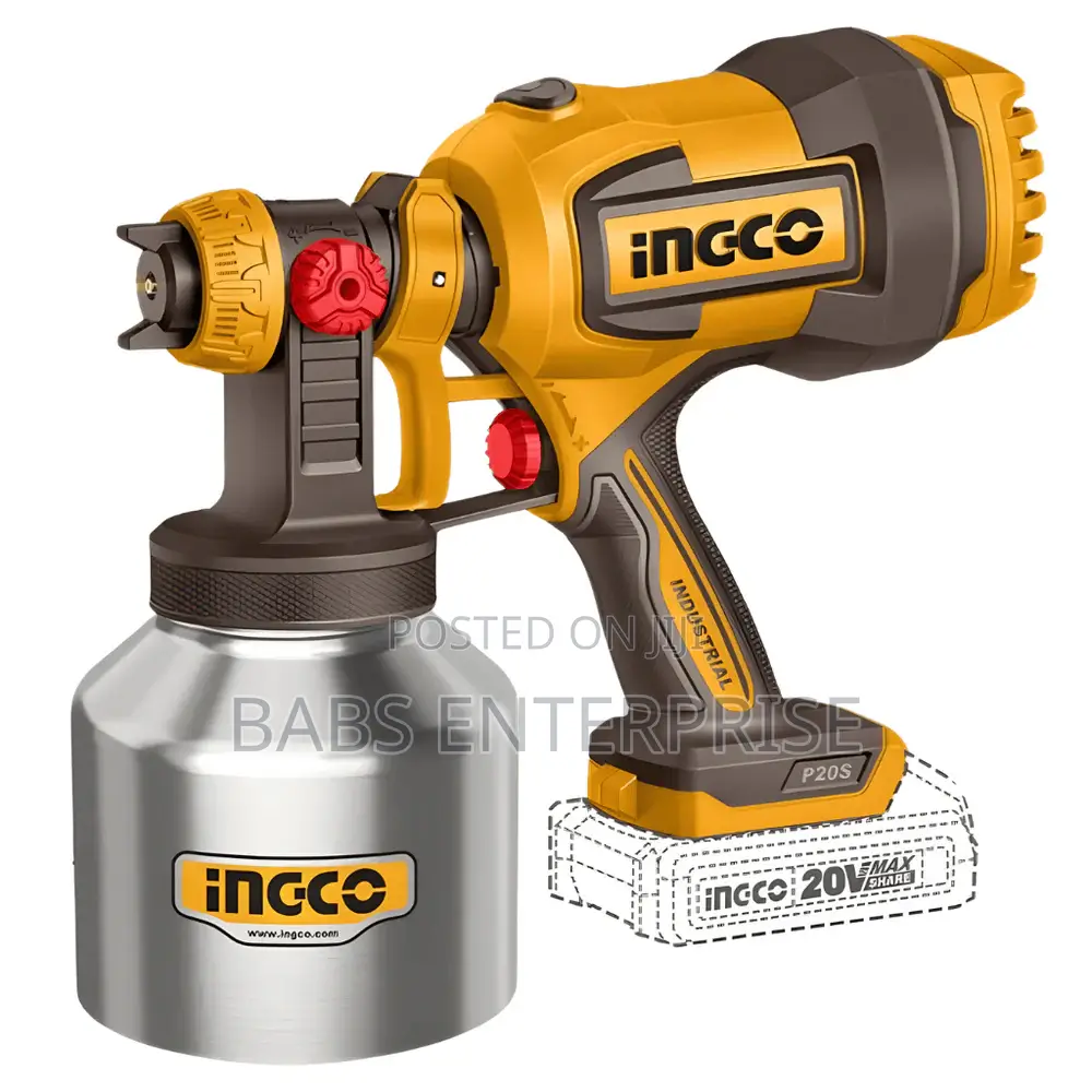 Ingco 20v Cordless Spray Gun Without Battery Charger - Csgli20041