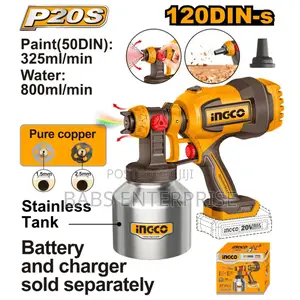 Ingco 20v Cordless Spray Gun Without Battery Charger - Csgli20041