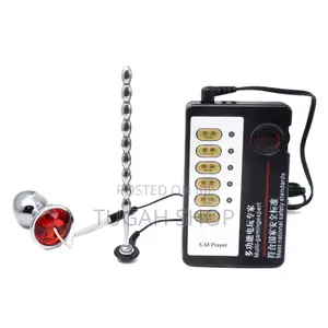BDSM Restraint Electro Shock Pulse With Anal Plug