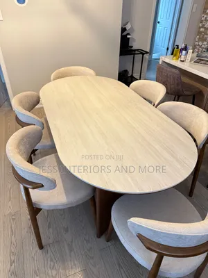 Dining Table Only (Travertine Top)