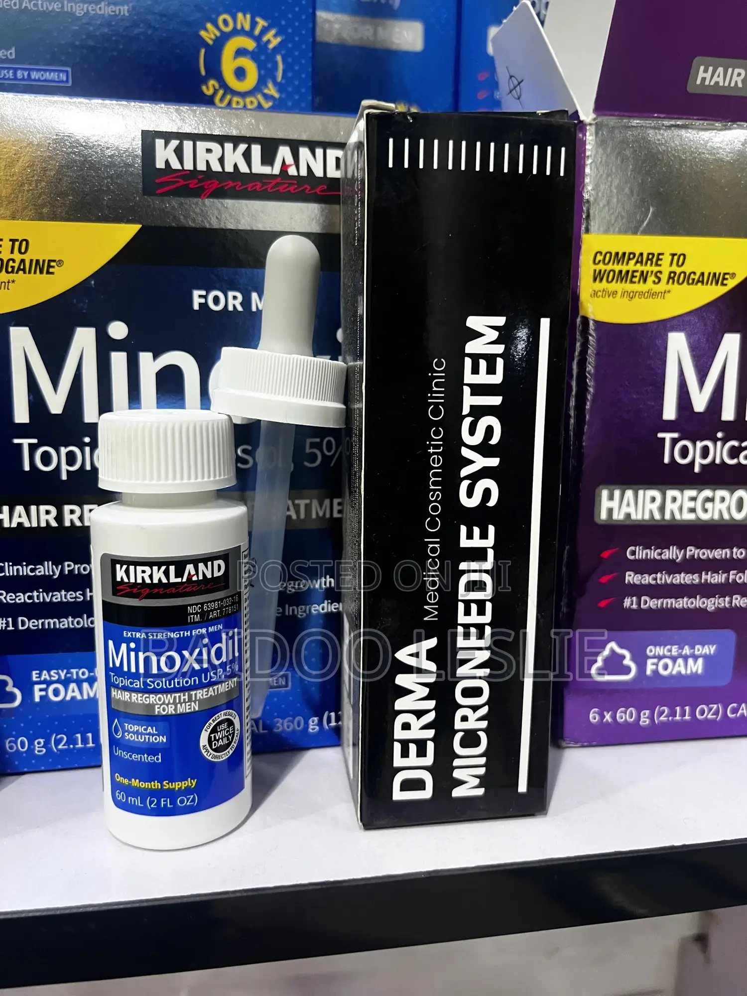 Kirkland Minoxidil and Derma Stamp