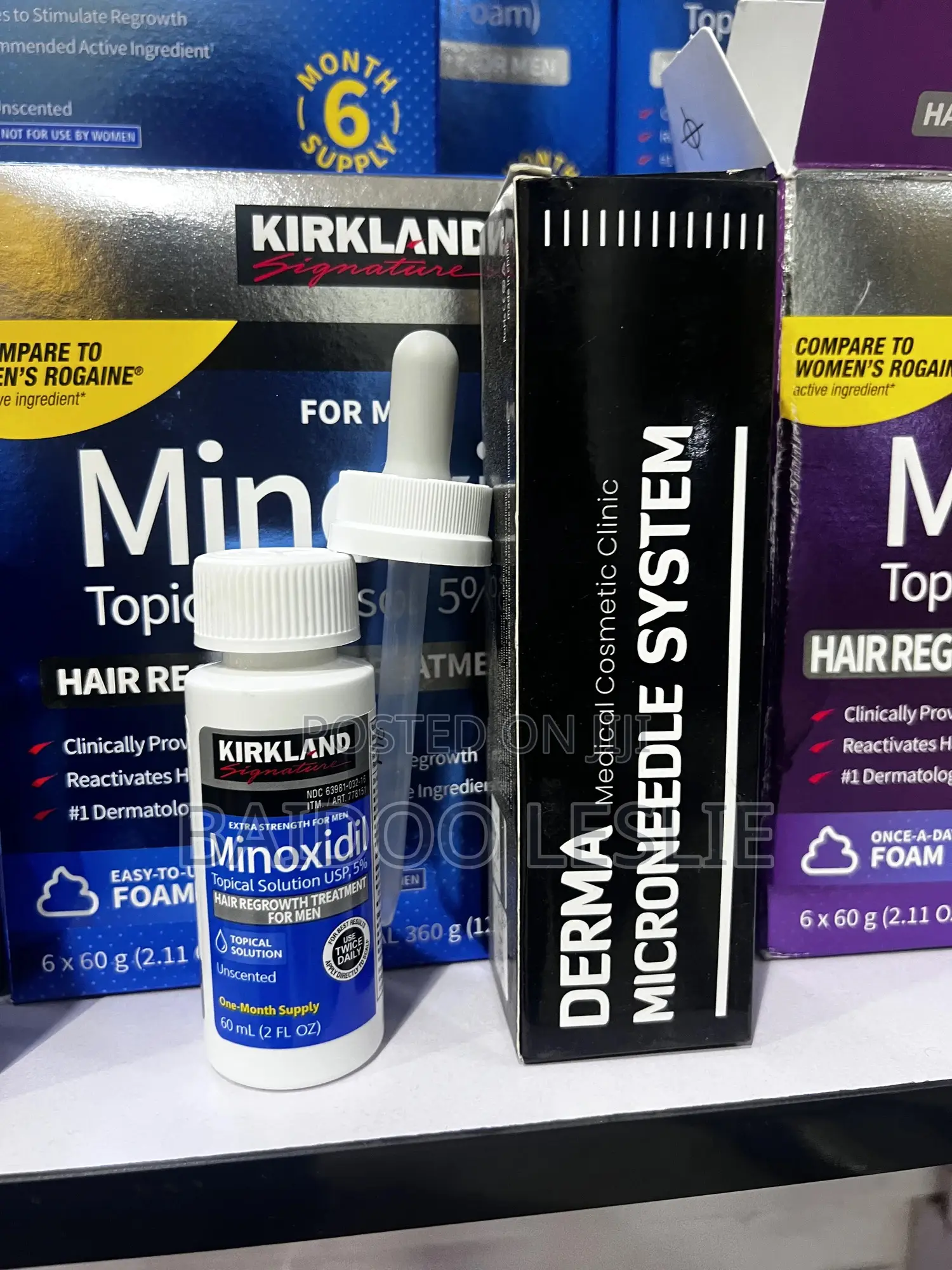 Kirkland Minoxidil and Derma Stamp