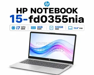New Laptop HP 15-fd0290ns 8GB Intel Core i7 SSD 512GB