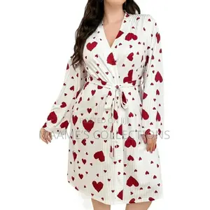 Womens Ribbed Knit Robe Nightgowns