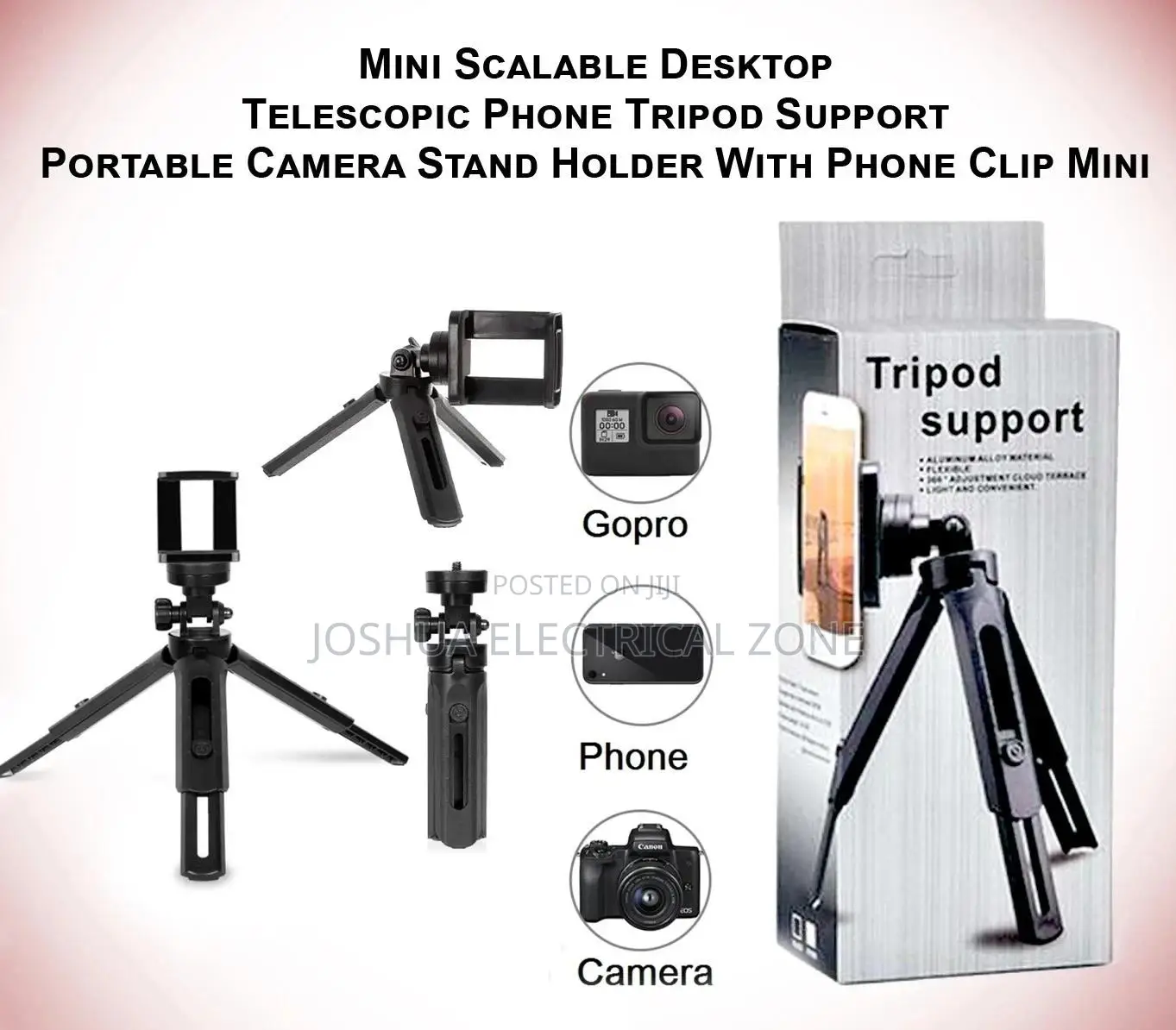Phone Tripod Stand Grip Mount Holder