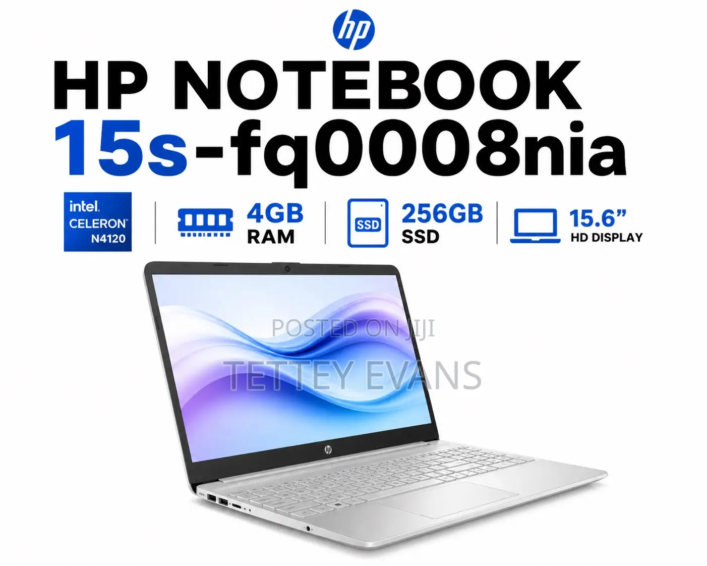 New Laptop HP 15s 4GB Intel SSD 256GB