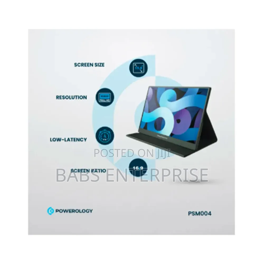 Powerology 15.6 Inches Ultra-Slim Portable 144hz Monitor