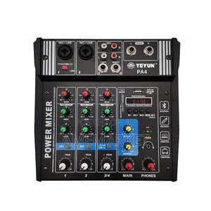 4-Channel Mini Digital Mixing Console With Integrated Amplifier – Pa4