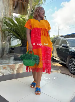 Yellow and Orange Smock Dress