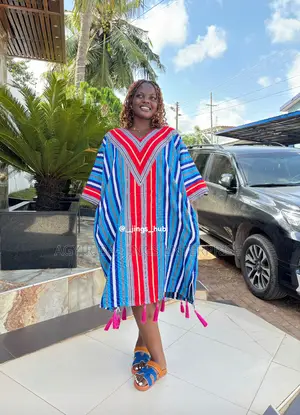 Red and Black Shade of Smock Dress