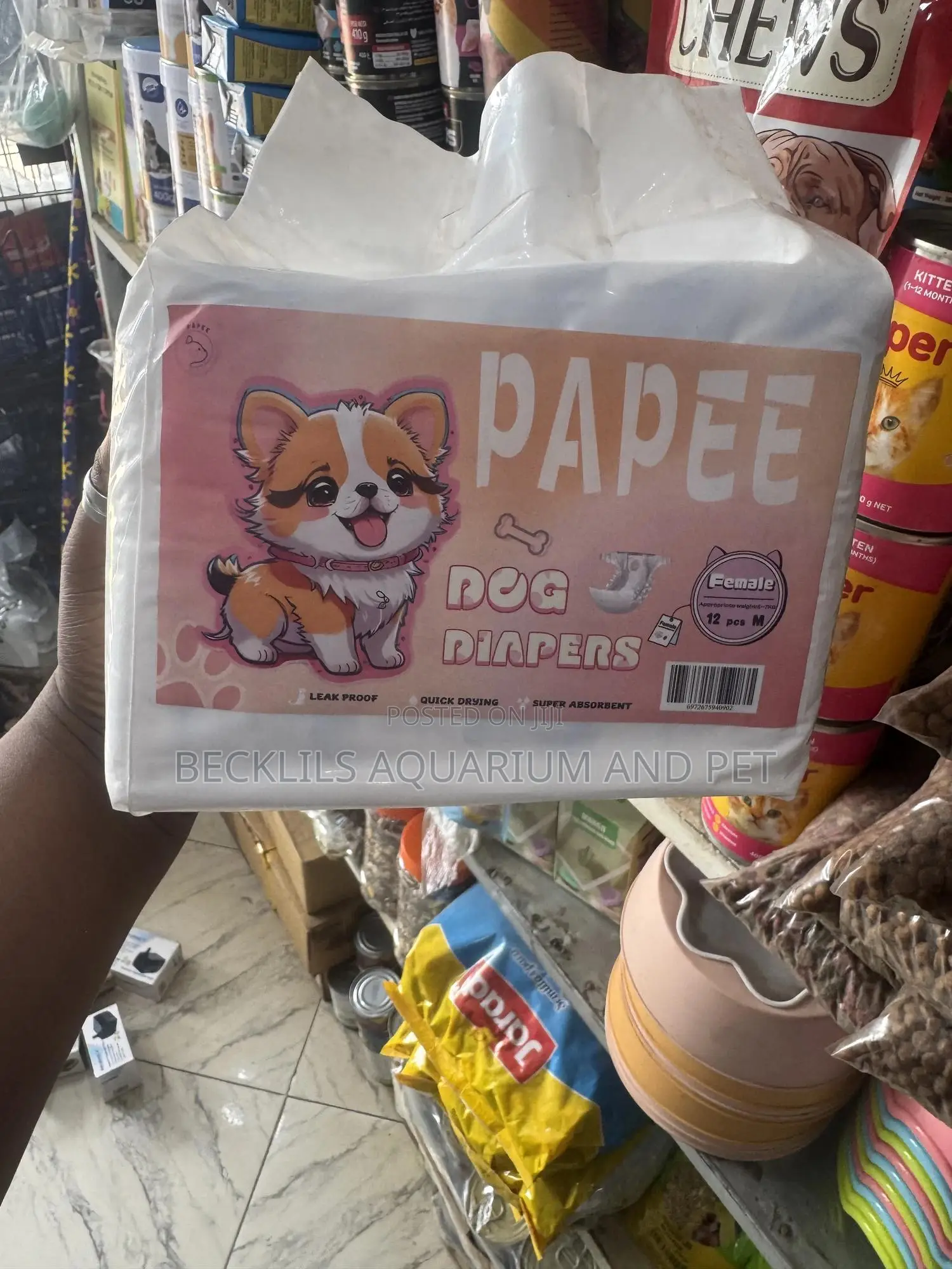 12 Pieces Dog Diapers