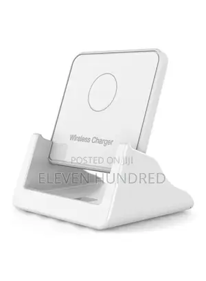 15w Fast Charging Dock Vertical Wireless Charger (White)