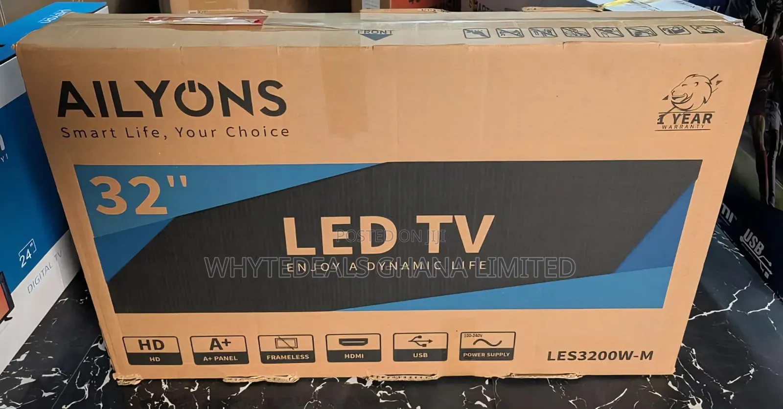Ailyons 32" Full Hd Led Tv| Slim| 1080p| Usb| Hdmi| Screen Mirrowing