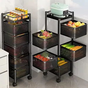 Rotating Kitchen And Living Room Rack