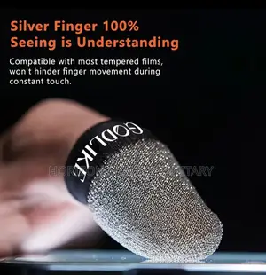 Finger Sleeves Made of 100% Visible Silver Fiber for Mobile Gaming