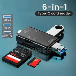 6in1 Usb 2.0 Otg Sd Tf Card Reader