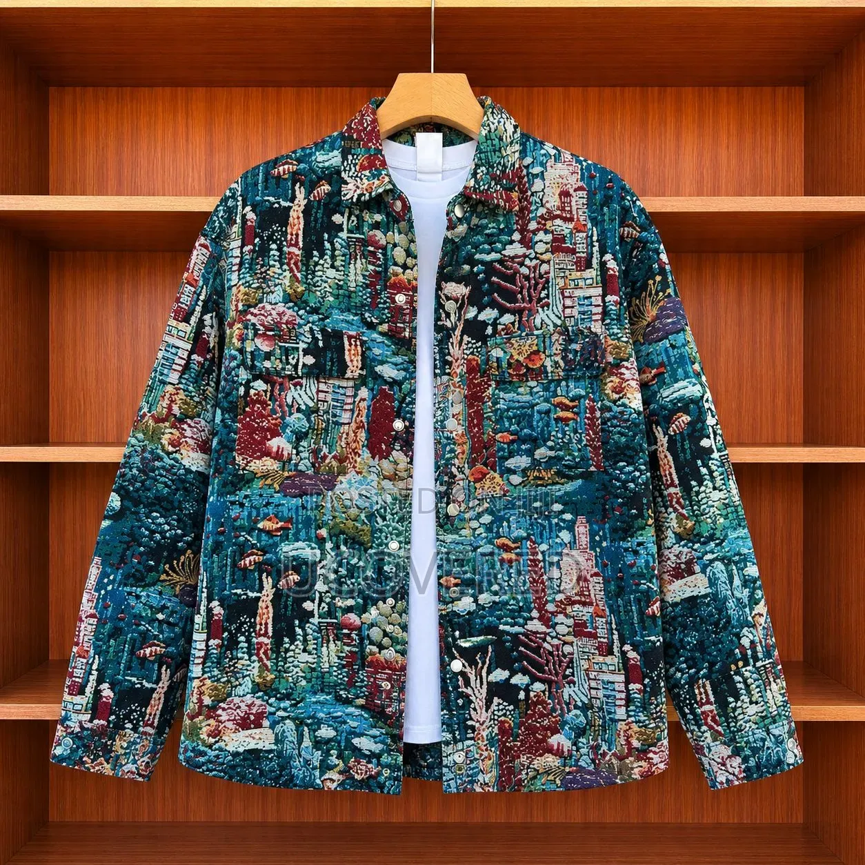 Long-Sleeved Button-Up Jackets Featuring Various Graphic Patterns