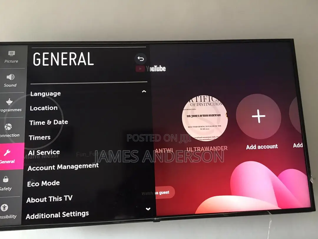 LG TV 70 Inches Uhdr Ai