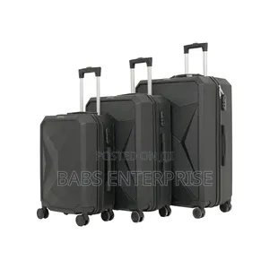 Levelo Romeo Abs Set of 3 Travel Luggage 20, 24, 28 Inch – Black