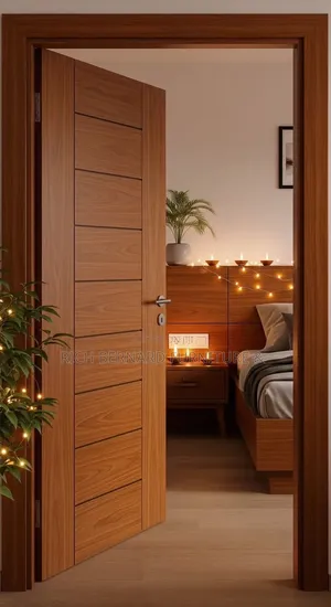 Foreign Laminate Teak Panel Door