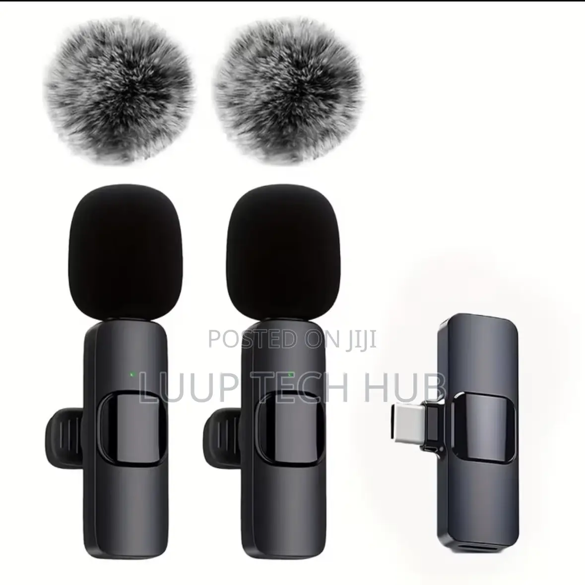 2 Wireless Lavalier Microphones