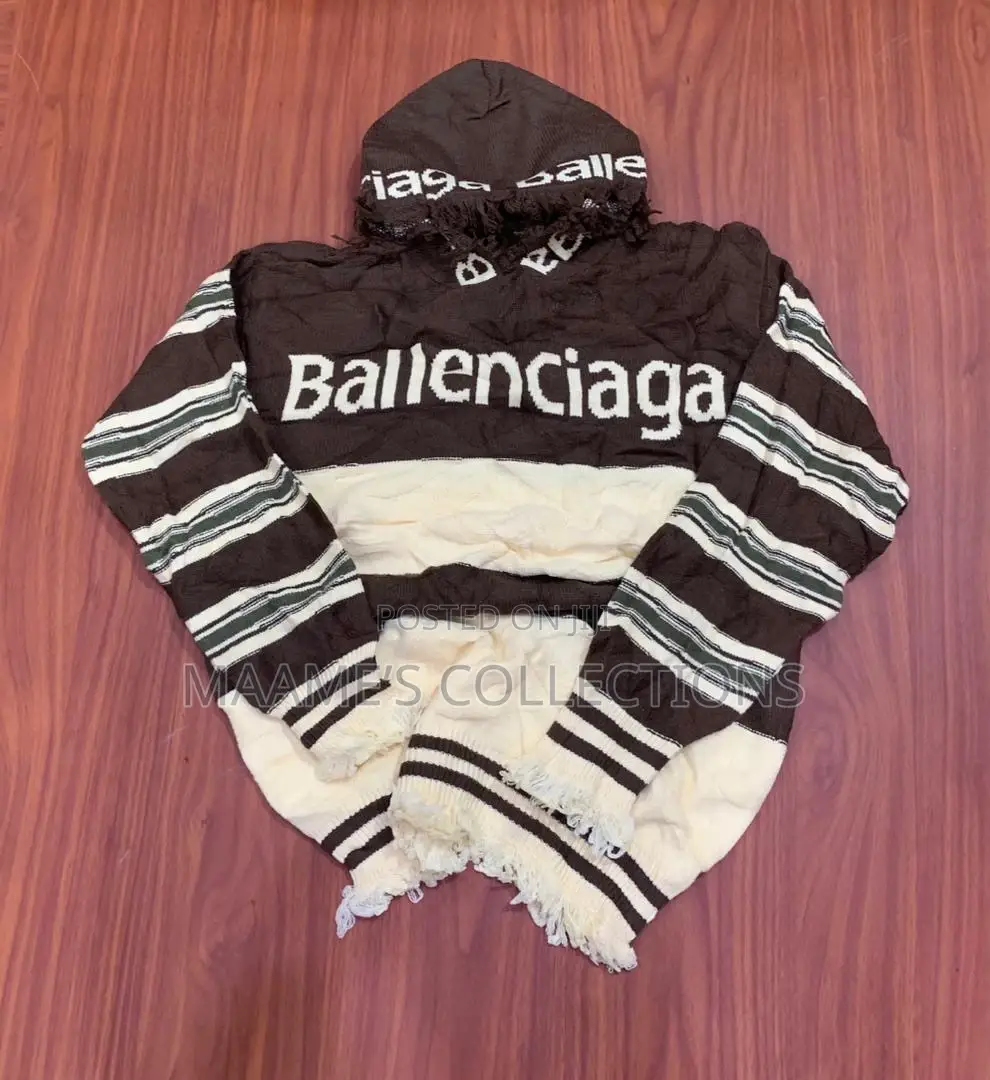 Balenciaga Distressed Knitted Hoodie