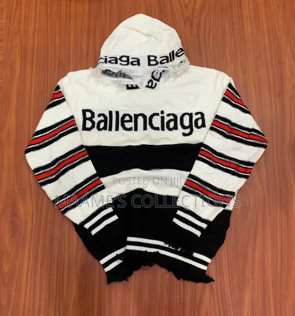 Balenciaga Distressed Knitted Hoodie