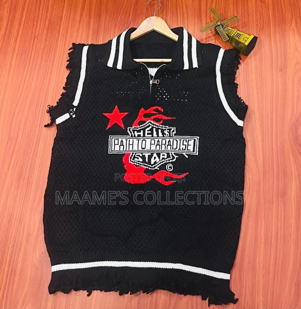 Branded Sleeveless Knit Sweater Vest