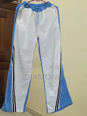 White Wide Leg Joggers