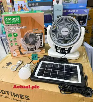 Gdtimes Gd-8025 Rechargeable Solar Fan