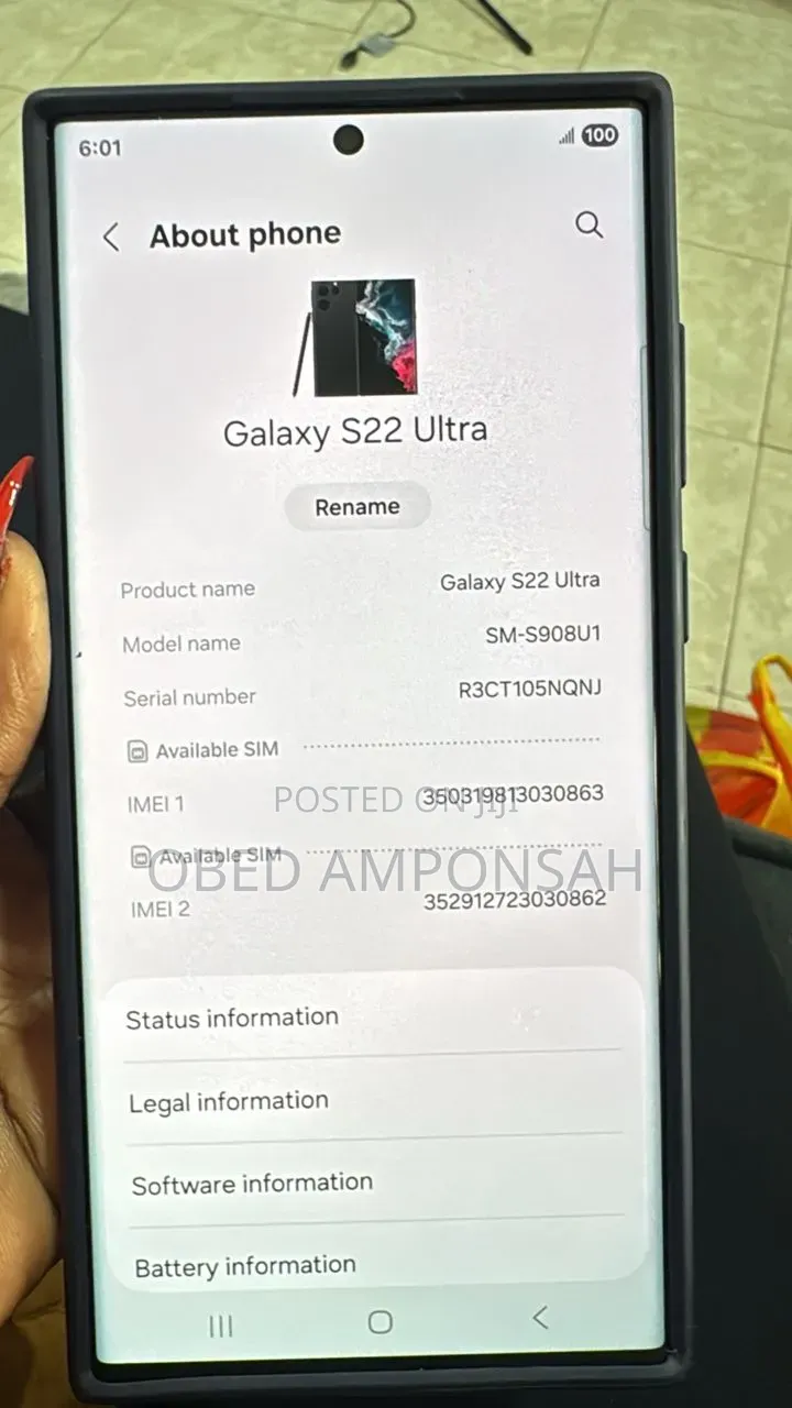 Samsung Galaxy S22 Ultra 256 GB Gray