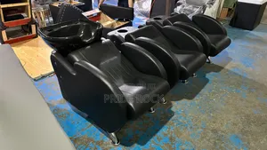 Quality All Black Shampoo Bed, Salon Chair