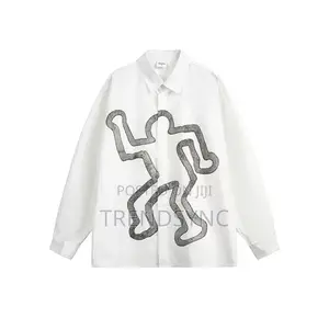 Neoism Abstract Silhouette Oversized Shirt