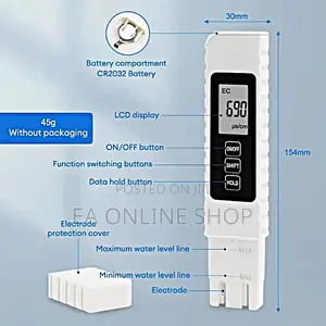 Digital 3-in-1 (Tds/ Ec /Temperature) Water Quality Tester Pen