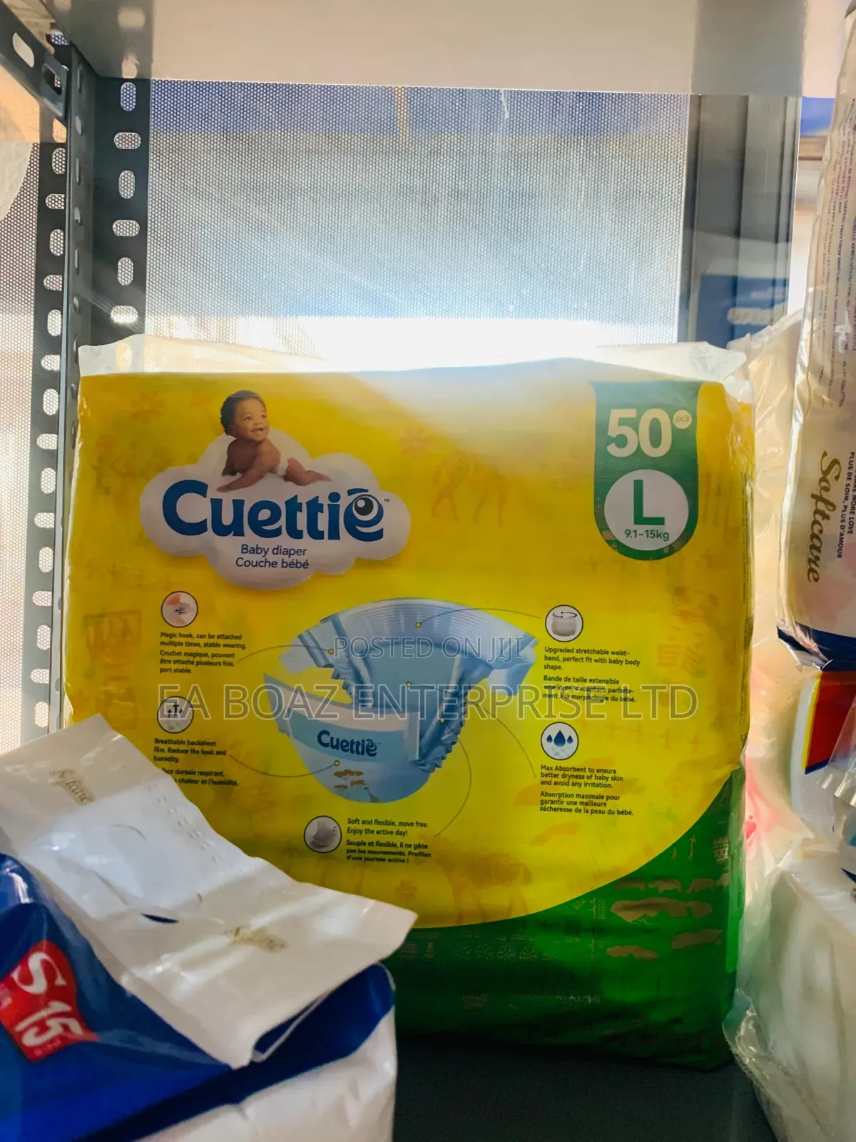 New Upgrade Cuttie Baby Diaper, Nappies 50pcs ( S,M,L)