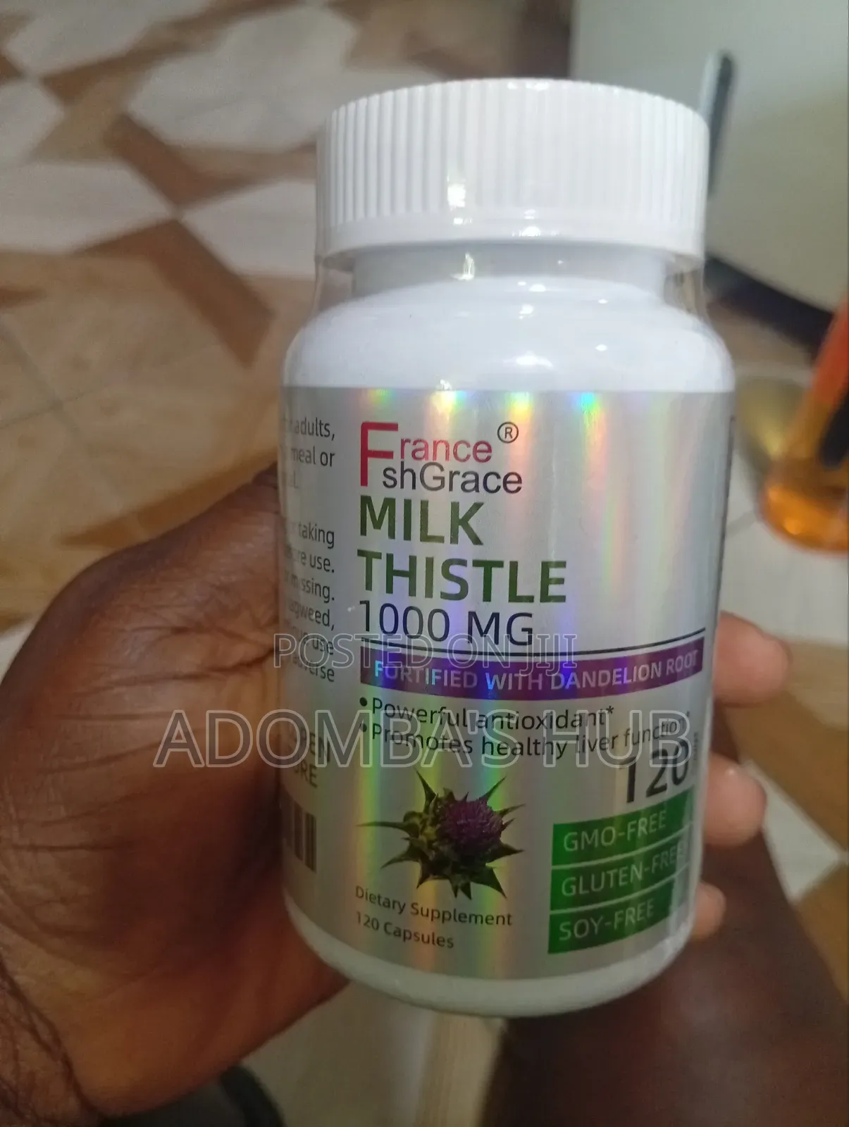 Milk Thistle 1000mg – Liver Detox Health Support (120 Capsules)