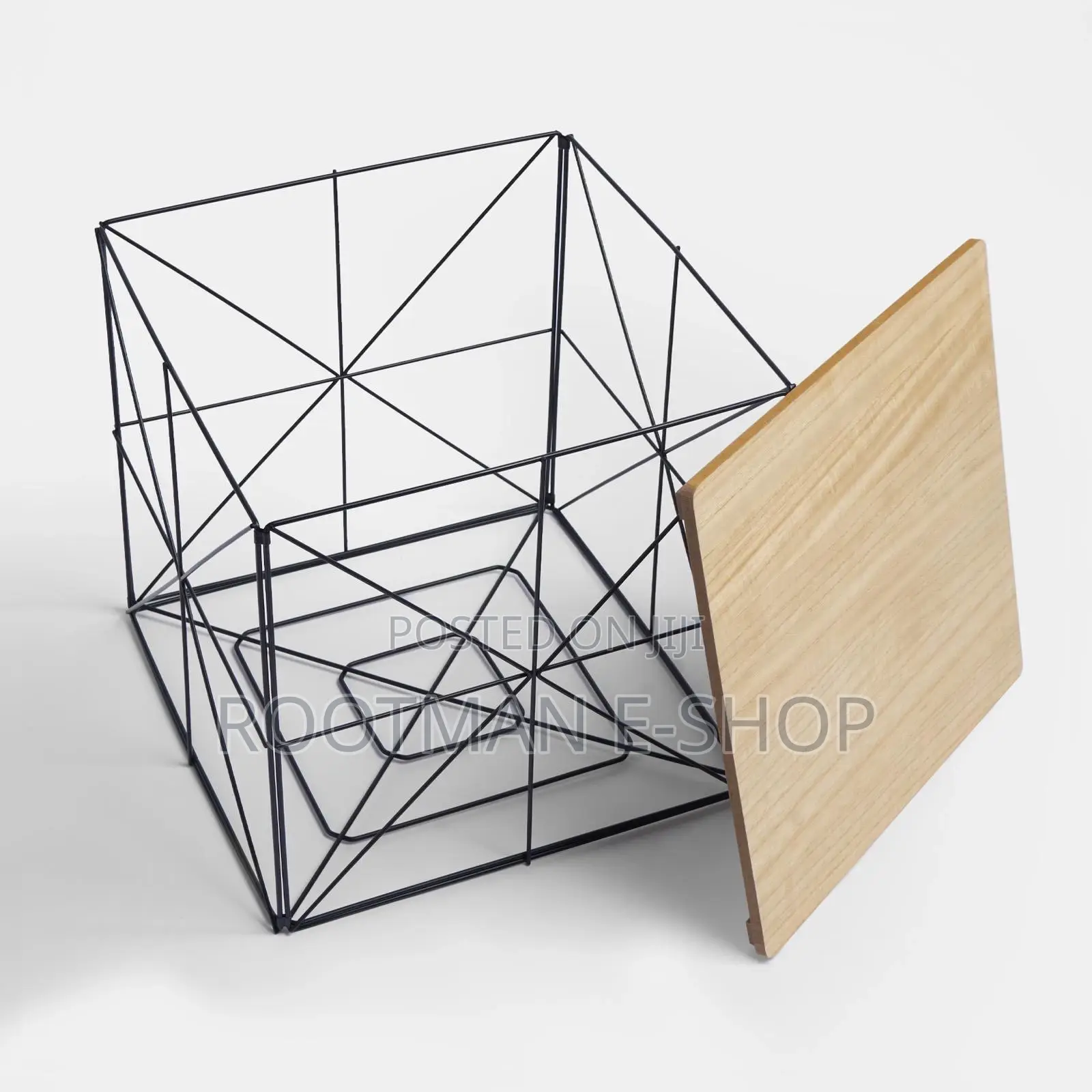 Cube Storage Basket Table Folding Wire Organise Living Room Home Decor