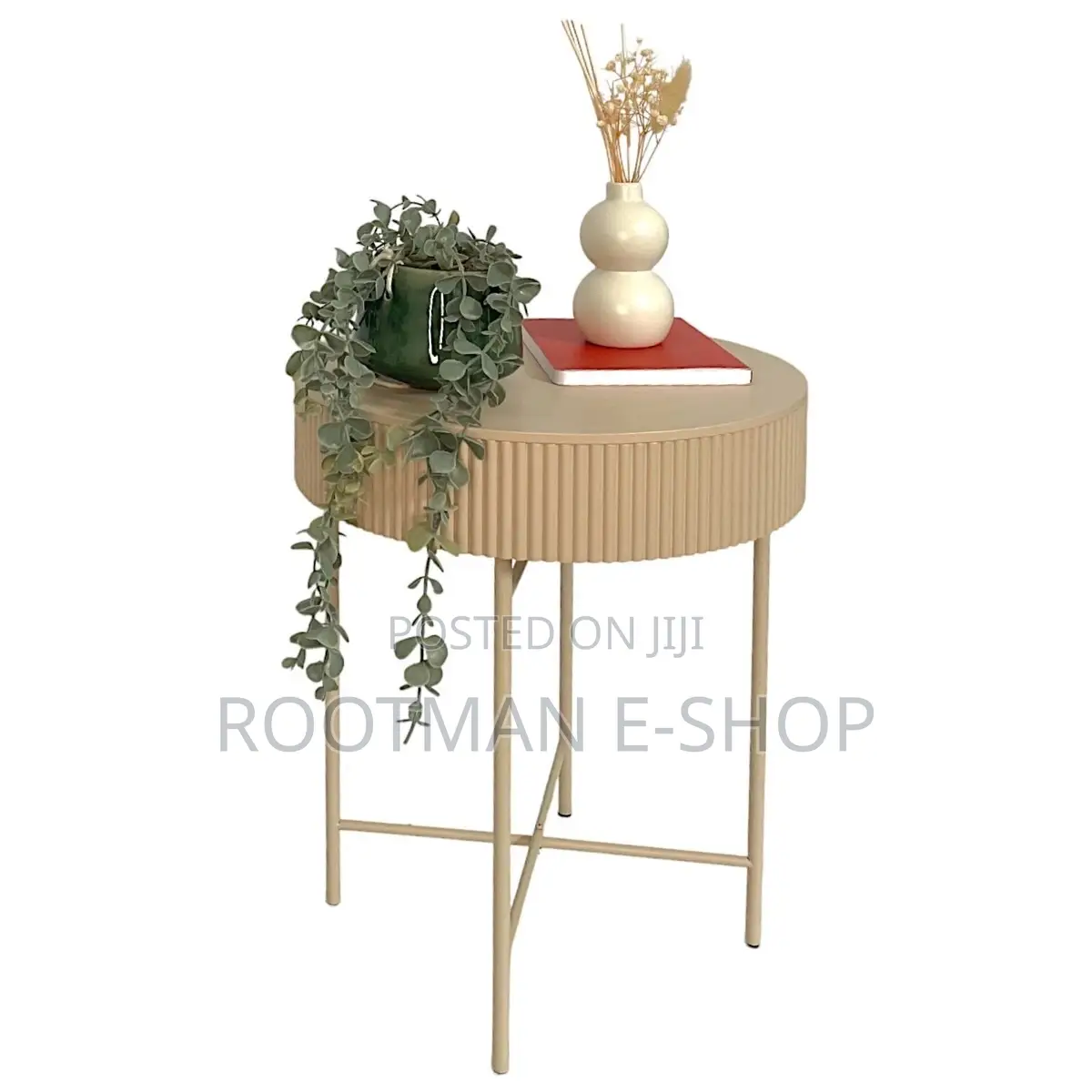 Round Side Table Removable Top Foldable Side Table