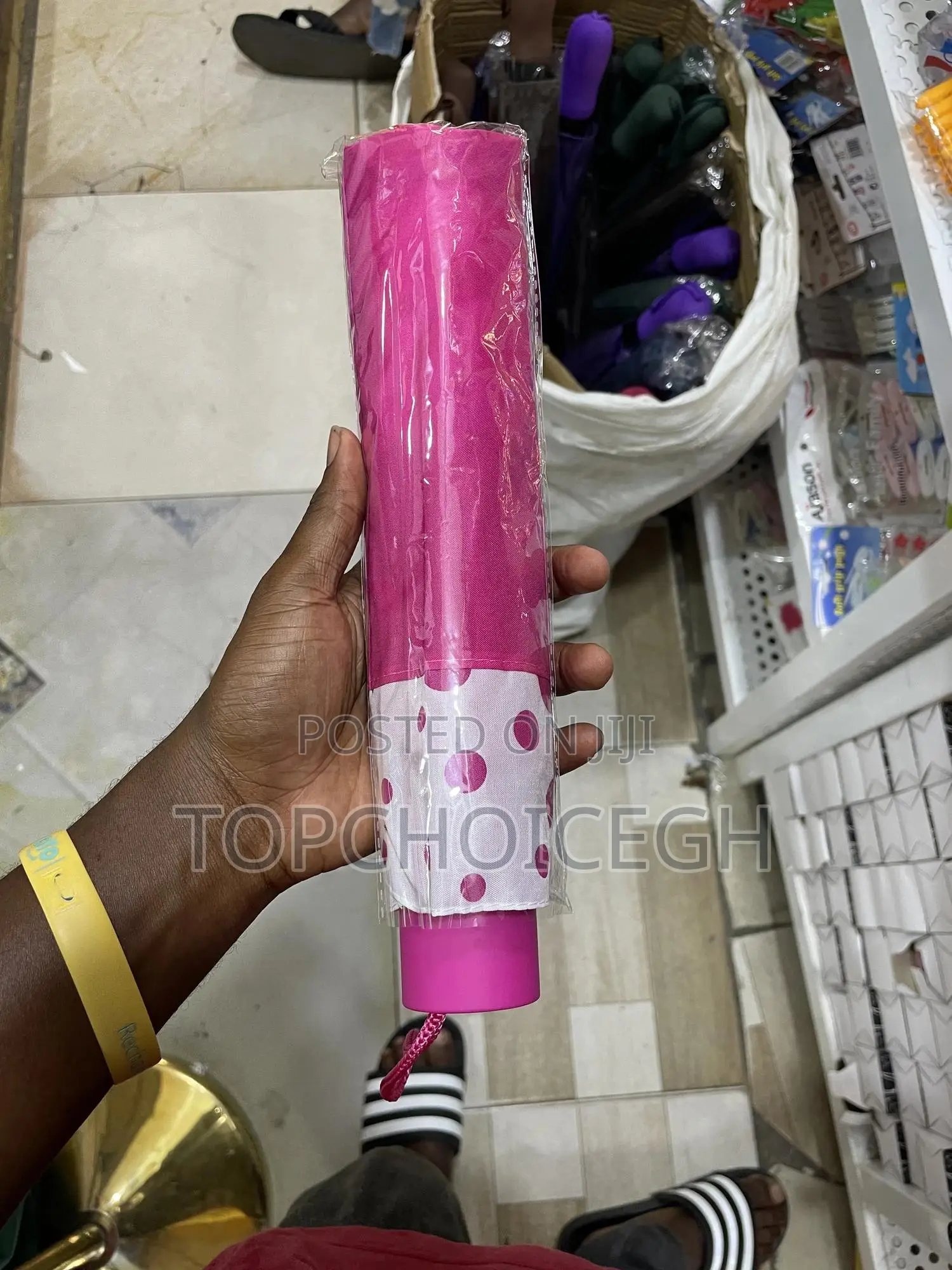 Pink Folding Quality Umbrella