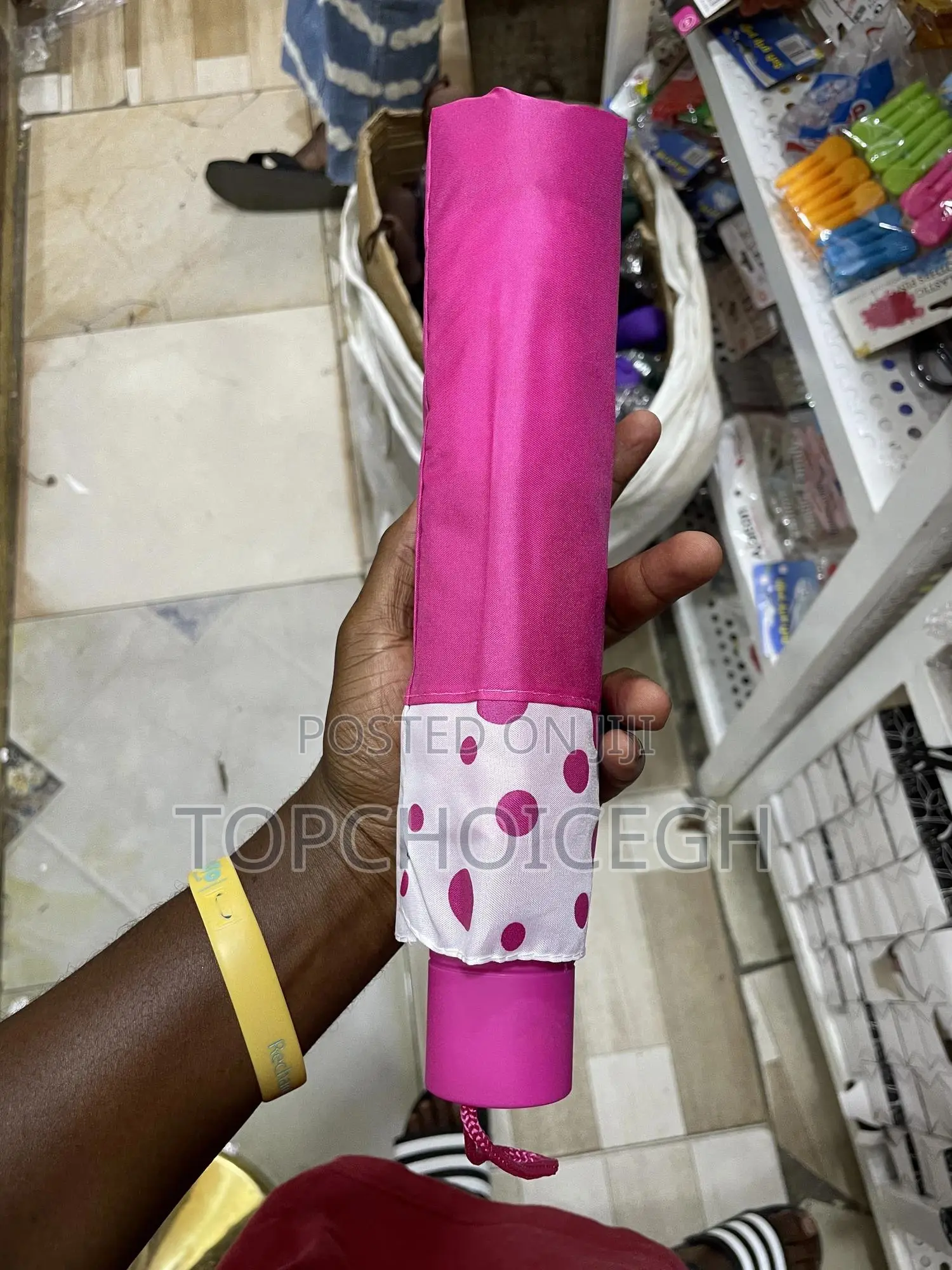 Pink Folding Quality Umbrella