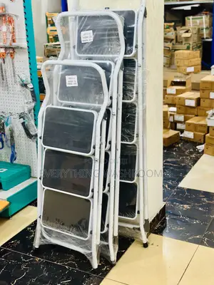 Aluminum 3-step Folding Ladder - Heavy Duty Steel Step Ladder