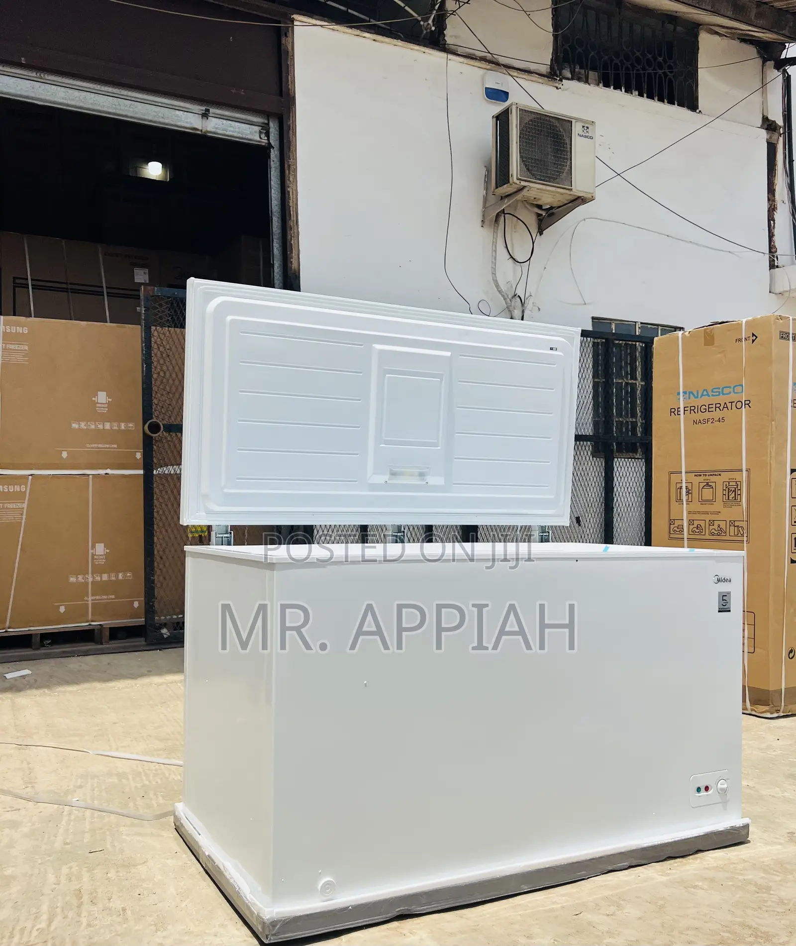 High Efficient Midea 418l Single Door Electric Chest Freezer(White)