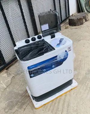 Premium Midea 7kg Semi Automatic Top Load Washing Machine, Black White