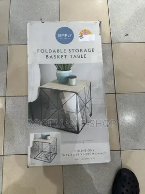 Cube Storage Basket Table Folding Wire Organise Living Room Home Decor