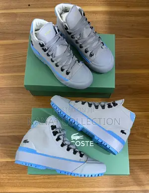 Lacoste Gripshot Mid - Cut Boots in Grey/Blue
