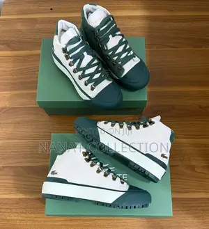 Lacoste Cripshot Mid - Cut High in Creamy/Green