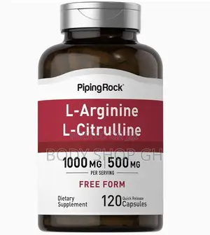 L-Arginine + L-Citrulline Nitric Oxide Booster -120 Rapid Release Caps