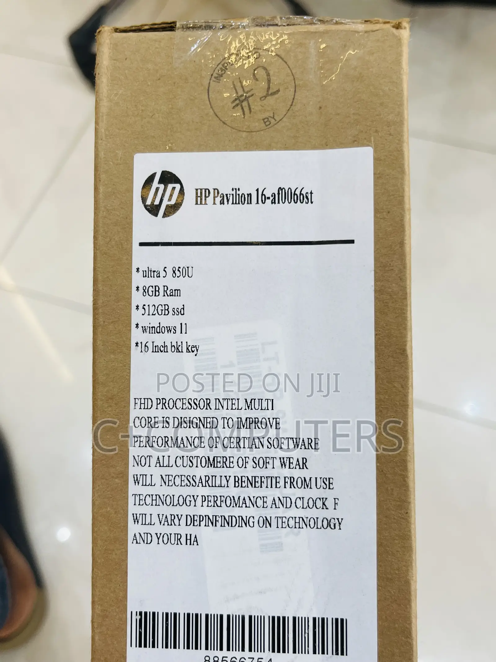 New Laptop HP Pavilion 15 8GB Intel Core Ultra 5 SSD 512GB